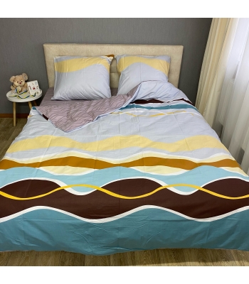 Комплект постельного белья Le Confort «Бирюзовые волны» 180x220 Бязь (0108-2)