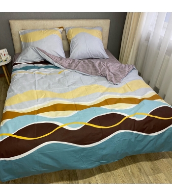 Комплект постельного белья Le Confort «Бирюзовые волны» 150x220 Бязь (0108-1)
