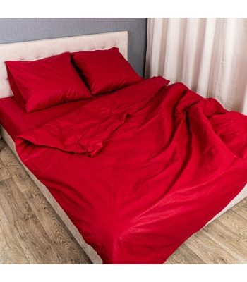 Комплект постельного белья Le Confort «Красный» 200x220 Бязь (056-3)
