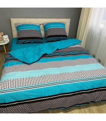 Комплект постельного белья Le Confort «Голубые полосы» 180x220 Бязь (0104-2)