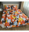 Дитячий комплект постільної білизни Le Confort «100 котів» 150x220 Бязь (0145)