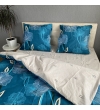 Комплект постільної білизни Le Confort «Зелені квіти» 150x220 Бязь (0232-1)