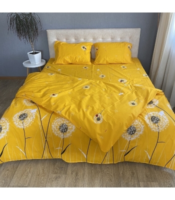 Комплект постільної білизни Le Confort «Жовта Кульбаба» 150x220 Бязь (0245-1)