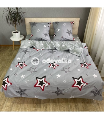 Комплект постельного белья Le Confort «Звезды на сером» 150x220 Бязь (0110-1)