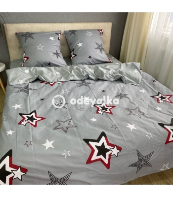 Комплект постельного белья Le Confort «Звезды на сером» 180x220 Бязь (0110-2)