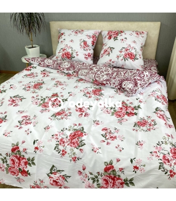 Комплект постільної білизни Le Confort «Вілла Роза» 200x220 Бязь (0165-3)
