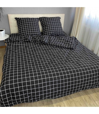 Комплект постельного белья Le Confort «Черная клеточка» 150x220 Бязь (0185-1)
