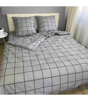 Комплект постельного белья Le Confort «Большая серая клеточка» 150x220 Бязь (0187-1)