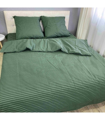 Комплект постельного белья Le Confort «Зеленая полоска» 180x220 Бязь (0199-2)