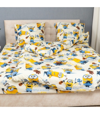 Дитячий комплект постільної білизни Le Confort «Міньони» 150x220 Бязь (022)