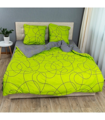 Комплект постельного белья Le Confort «Салатово-серый» 150x220 Бязь (014-1)