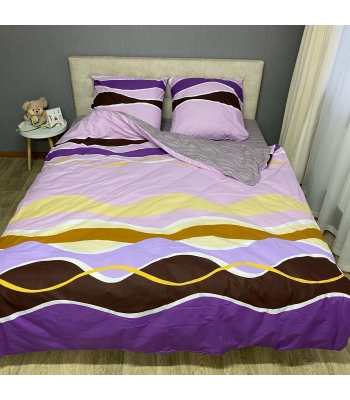 Комплект постельного белья Le Confort «Фиолетовые волны» 150x220 Бязь (0109-1)