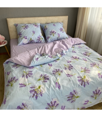 Комплект постельного белья Le Confort «Лаванда на голубом» 150x220 Бязь (071-1)