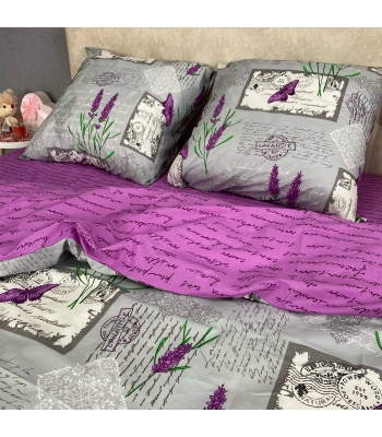 Комплект постельного белья Le Confort «Письма с лавандой» 180x220 Бязь (082-2)