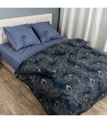 Комплект постельного белья Le Confort «Перья павлина» 200x220 Бязь (055-3)