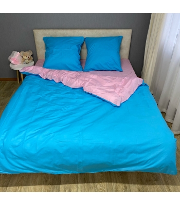 Комплект постельного белья Мальва «Розово-голубой» 150x220 Бязь (М-009-1)